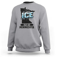 Ice Out of Minnesota Sweatshirt MN State Map Abolish Ice Protest