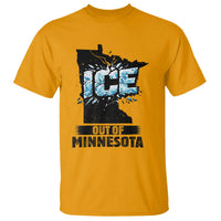 Ice Out of Minnesota T Shirt MN State Map Abolish Ice Protest