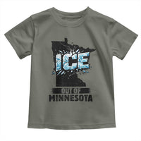 Ice Out of Minnesota Toddler T Shirt MN State Map Abolish Ice Protest