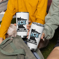 Ice Out of Minnesota Tumbler Cup MN State Map Abolish Ice Protest
