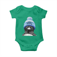 MN Strong Winter Loon with Blue Beanie Baby Onesie Stand with Minnesota Justice Protest