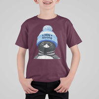 MN Strong Winter Loon with Blue Beanie T Shirt For Kid Stand with Minnesota Justice Protest