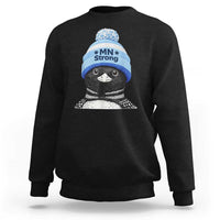MN Strong Winter Loon with Blue Beanie Sweatshirt Stand with Minnesota Justice Protest