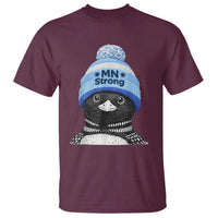 MN Strong Winter Loon with Blue Beanie T Shirt Stand with Minnesota Justice Protest