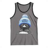 MN Strong Winter Loon with Blue Beanie Tank Top Stand with Minnesota Justice Protest