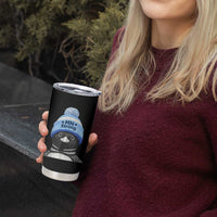 MN Strong Winter Loon with Blue Beanie Tumbler Cup Stand with Minnesota Justice Protest