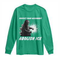 Protect Your Neighbors Abolish Ice Long Sleeve Shirt Monster Resitance Protest Graphic