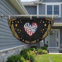 Patriots 1776 Red and Blue Heart Patriotic Fan Flag Classic Sports Fan Style