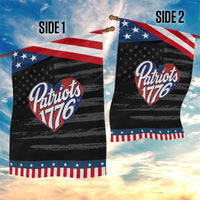 Patriots 1776 Red and Blue Heart Garden Flag Classic Patriotic Sports Fan Style