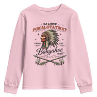 Funny I'm Chief Pokalotatwat from The Tribe Youth Sweatshirt Indigenous Native American Vintage Headdress