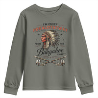 Funny I'm Chief Pokalotatwat from The Tribe Youth Sweatshirt Indigenous Native American Vintage Headdress