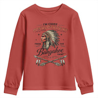 Funny I'm Chief Pokalotatwat from The Tribe Youth Sweatshirt Indigenous Native American Vintage Headdress