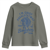 Funny I'm Chief Pokalotatwat from The Tribe Youth Sweatshirt Indigenous Native American Headdress