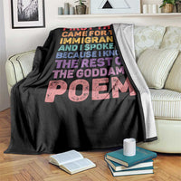 First They Came for The Immigrants Throw Blanket