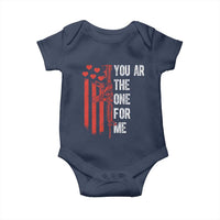 You AR The One for Me Baby Onesie Patriotic Valentine Gun Romantic Rifle and Flag