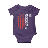 You AR The One for Me Baby Onesie Patriotic Valentine Gun Romantic Rifle and Flag