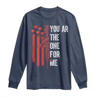 You AR The One for Me Long Sleeve Shirt Patriotic Valentine Gun Romantic Rifle and Flag