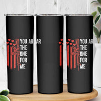You AR The One for Me Skinny Tumbler Patriotic Valentine Gun Romantic Rifle and Flag