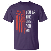 You AR The One for Me T Shirt Patriotic Valentine Gun Romantic Rifle and Flag