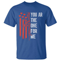 You AR The One for Me T Shirt Patriotic Valentine Gun Romantic Rifle and Flag
