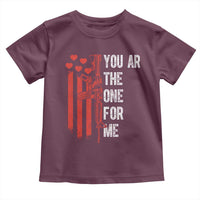 You AR The One for Me Toddler T Shirt Patriotic Valentine Gun Romantic Rifle and Flag