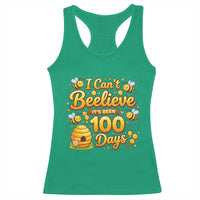 I Can't Believe It's Been 100 Days of School Cute Bee Racerback Tank Top
