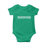Minnesota Human Decency and Hotdish Baby Onesie MN Nice Social Justice and Human Rights