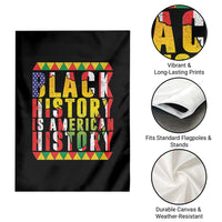 Black History is American History Garden Flag Patriotic African Pride
