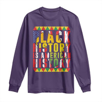 Black History is American History Long Sleeve Shirt Patriotic African Pride