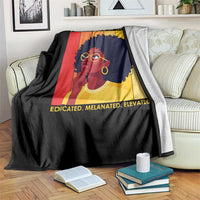 Black History Month Afro Woman Throw Blanket Educated Melanated Elevated African American Empowerment