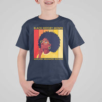 Black History Month Afro Woman T Shirt For Kid Educated Melanated Elevated African American Empowerment