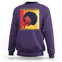 Black History Month Afro Woman Sweatshirt Educated Melanated Elevated African American Empowerment
