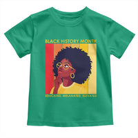Black History Month Afro Woman Toddler T Shirt Educated Melanated Elevated African American Empowerment