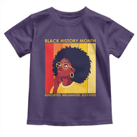 Black History Month Afro Woman Toddler T Shirt Educated Melanated Elevated African American Empowerment