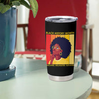 Black History Month Afro Woman Tumbler Cup Educated Melanated Elevated African American Empowerment
