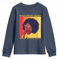 Black History Month Afro Woman Youth Sweatshirt Educated Melanated Elevated African American Empowerment