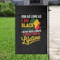 I Am Black History I Exist for a Lifetime Garden Flag Black Pride African American Empowerment