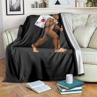 Funny Valentine Bigfoot with Heart Sack Bag Throw Blanket Romantic Sasquatch Love Letter Valentines Day