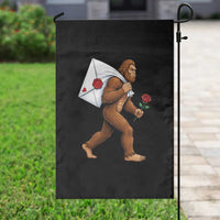 Funny Valentine Bigfoot with Heart Sack Bag Garden Flag Romantic Sasquatch Love Letter Valentines Day