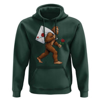 Funny Valentine Bigfoot with Heart Sack Bag Hoodie Romantic Sasquatch Love Letter Valentines Day