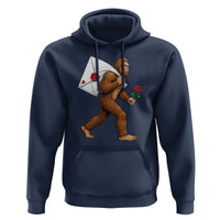 Funny Valentine Bigfoot with Heart Sack Bag Hoodie Romantic Sasquatch Love Letter Valentines Day
