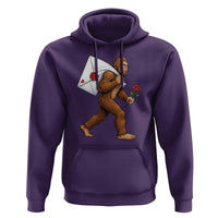 Funny Valentine Bigfoot with Heart Sack Bag Hoodie Romantic Sasquatch Love Letter Valentines Day