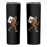 Funny Valentine Bigfoot with Heart Sack Bag Skinny Tumbler Romantic Sasquatch Love Letter Valentines Day