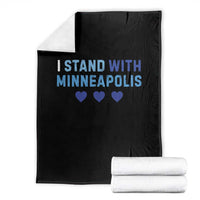 I Stand With Minneapolis Throw Blanket Blue Heart Solidarity Support Minnesota Strong