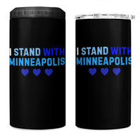 I Stand With Minneapolis 4 in 1 Can Cooler Tumbler Blue Heart Solidarity Support Minnesota Strong