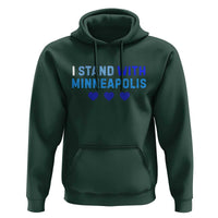 I Stand With Minneapolis Hoodie Blue Heart Solidarity Support Minnesota Strong