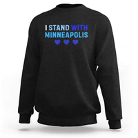 I Stand With Minneapolis Sweatshirt Blue Heart Solidarity Support Minnesota Strong