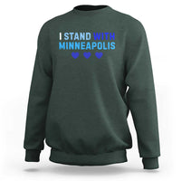 I Stand With Minneapolis Sweatshirt Blue Heart Solidarity Support Minnesota Strong