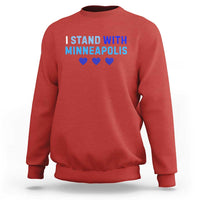 I Stand With Minneapolis Sweatshirt Blue Heart Solidarity Support Minnesota Strong