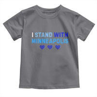 I Stand With Minneapolis Toddler T Shirt Blue Heart Solidarity Support Minnesota Strong